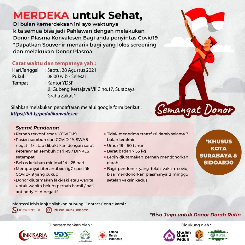 Merdeka Untuk Sehat (Donor Plasma Konvalesen)