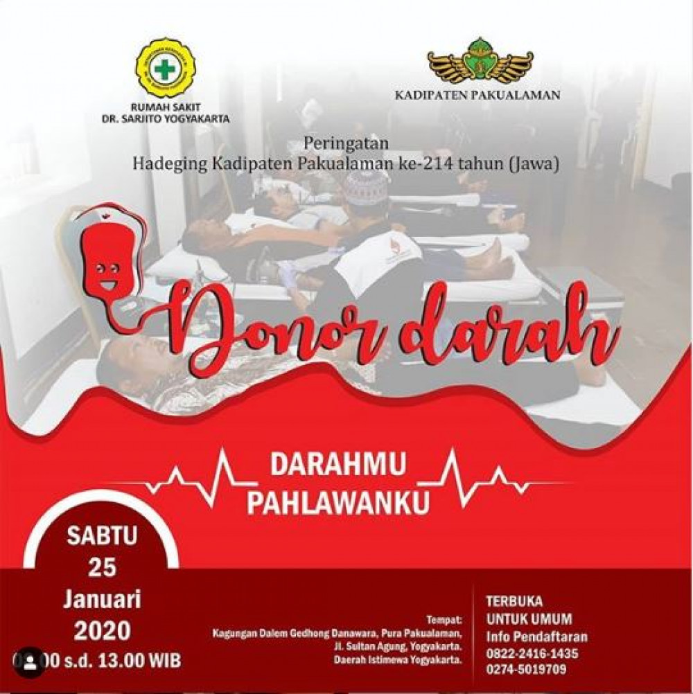 Donor Darah Pakualaman Yogyakarta