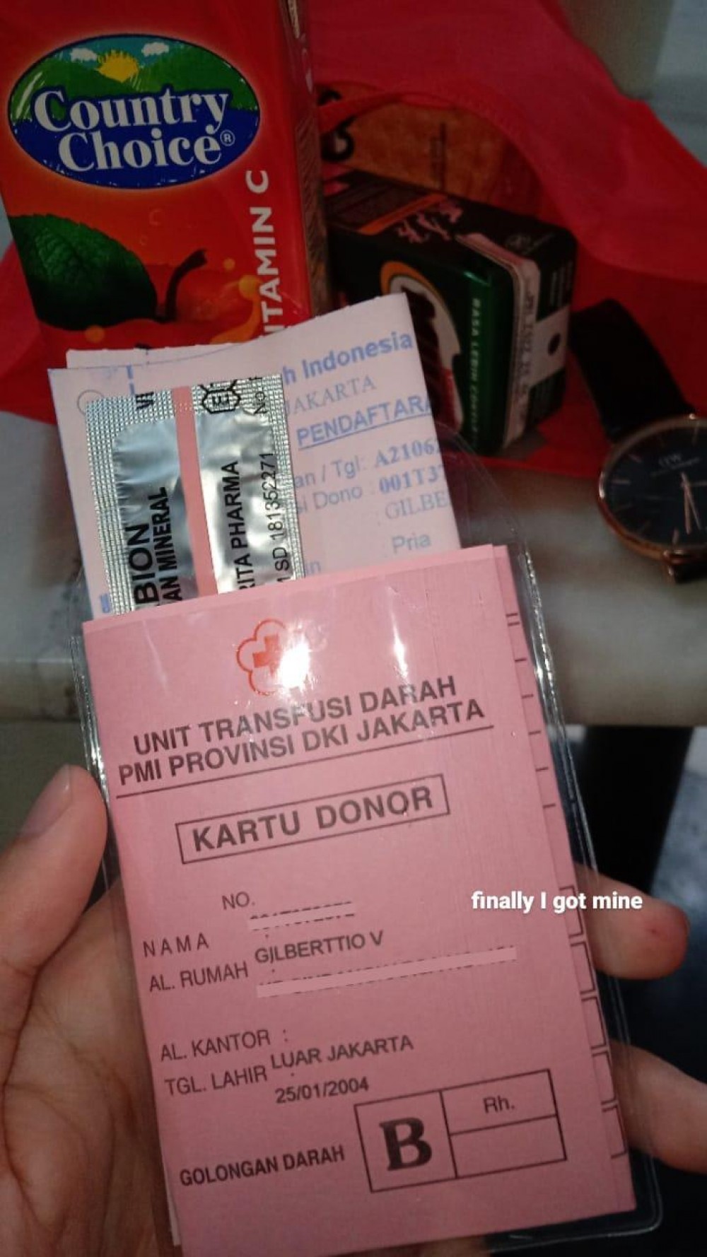 Donor Pertama Dalam Hidup